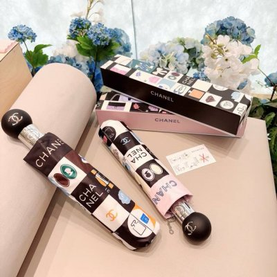 Chanel 香奈儿 三折自动折叠晴雨伞 选用台湾进口Uv防紫外线伞布 原单代工级品质