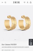 dior Celeste金色半环浮雕蜜蜂星星珍珠Cd字母耳环 星星X蜜蜂X四叶草 X小米珠X水钻Xcd字母等多种时髦元素半圈设计非常独特且有创意 日常搭配衣服O