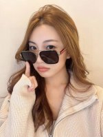p100 Prada普拉达 2025新款潮流太阳眼镜防紫外线飞行员墨镜开车时尚蛤蟆镜 男女通用