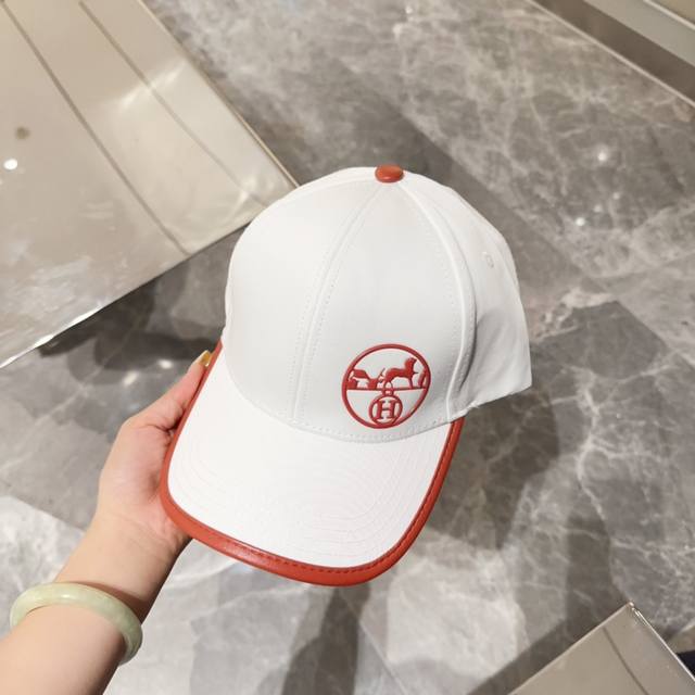 50 爱马仕 新款棒球帽，新款鸭舌帽，男女通用，头围57Cm