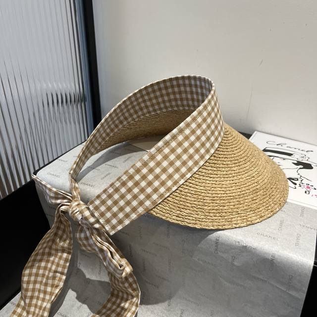 120￥P 缪缪Miumiu春夏新款拉菲遮阳帽，发箍高级定制，