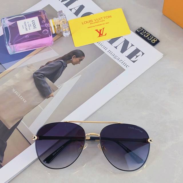 P120Louis Vuitto*飞行员墨镜男士防晒太阳镜潮流个性高级感蛤蟆镜开车骑行太阳眼镜
