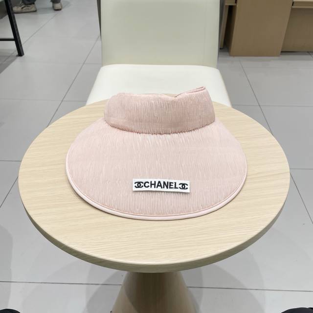 P70 Chanel香奈儿空顶防晒遮脸太阳帽子女春夏季海边沙滩百搭大沿防紫外线遮阳帽潮