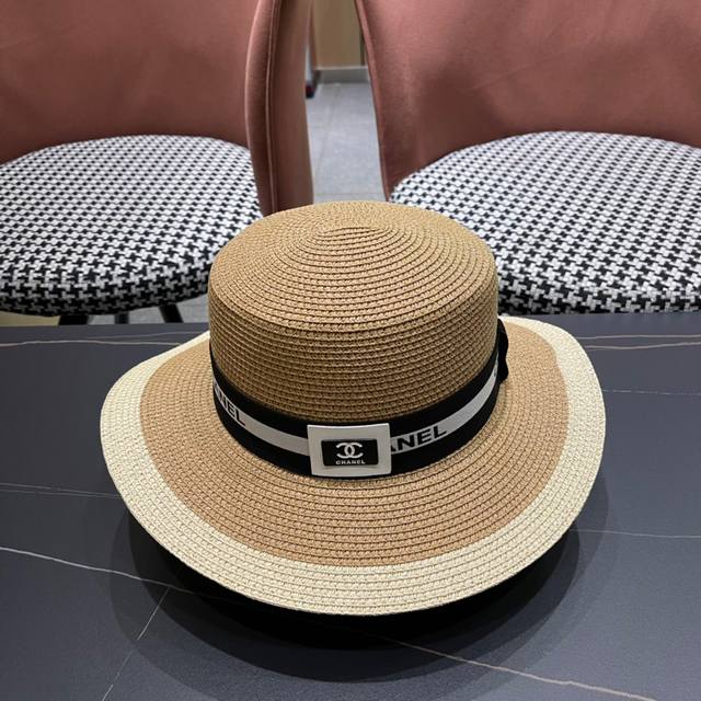 P90 Chanel香奈儿 新款小香风度假草帽，大牌风～出街旅行单品
