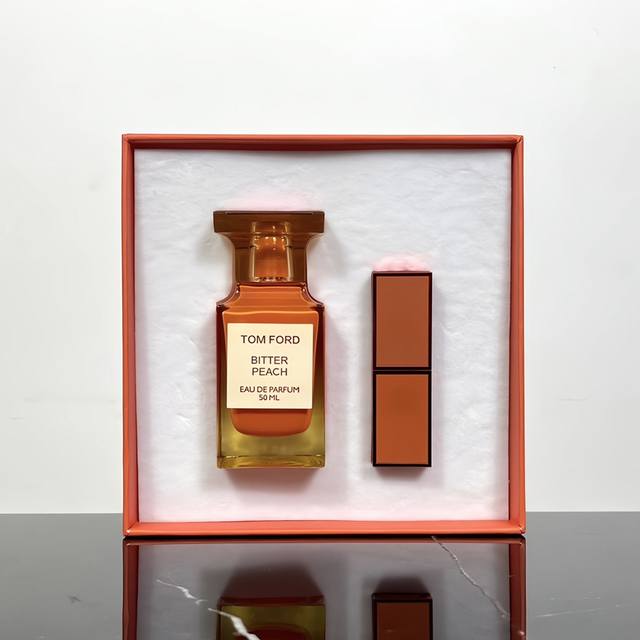 高品质/290 tf苦桃香水口红2件套。配礼袋 bco编码！内含：苦桃香水50Ml，Tf苦桃口红16# 行走的荷尔蒙，几乎不会撞款的香冷淡贵气生人勿进，这个真上
