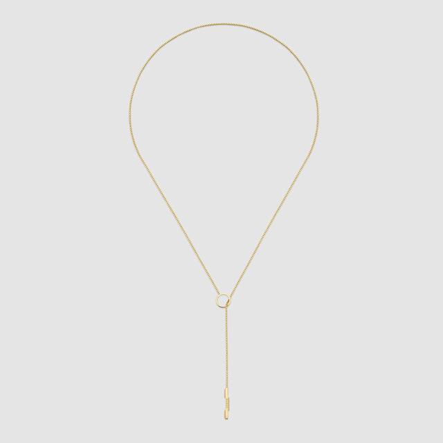 120古驰 新款 Gucci Link To Love系列 套锁项链 白金色 黄金色 玫瑰金色 正常佩戴不会褪色