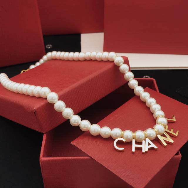 p80编号Xxl0107 chanel 珍珠字母项链 2022早春度假系列 高级定制