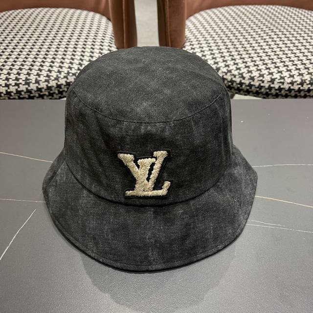 p80 Lv路易威登渔夫帽女夏季时尚扎染盆帽户外品脸小休 闲水桶帽韩版岔帽