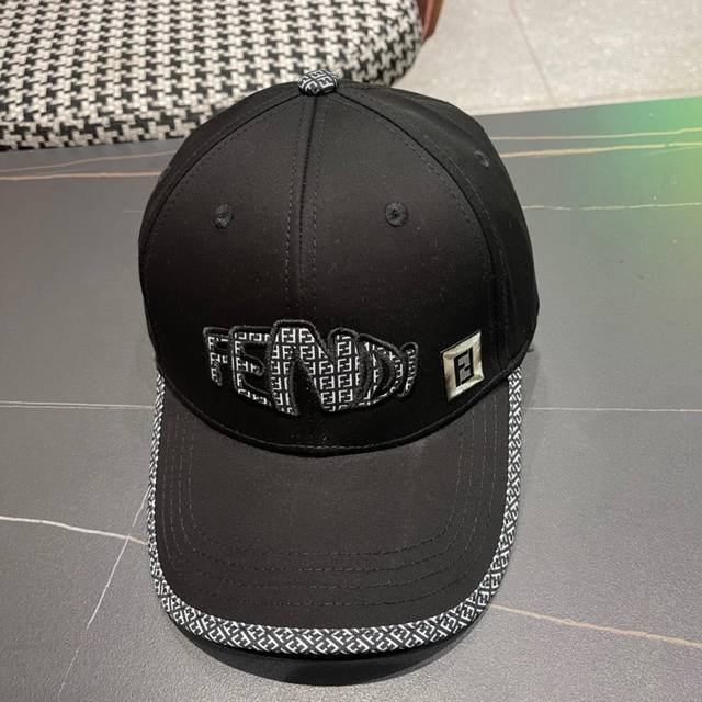 p70 Fendi（芬迪）新款原单棒球帽， 双F提花，专柜热卖款，1:1开模订制，轻盈透气！质量超赞，基础头围56，贴片可调节，上图必卖款！