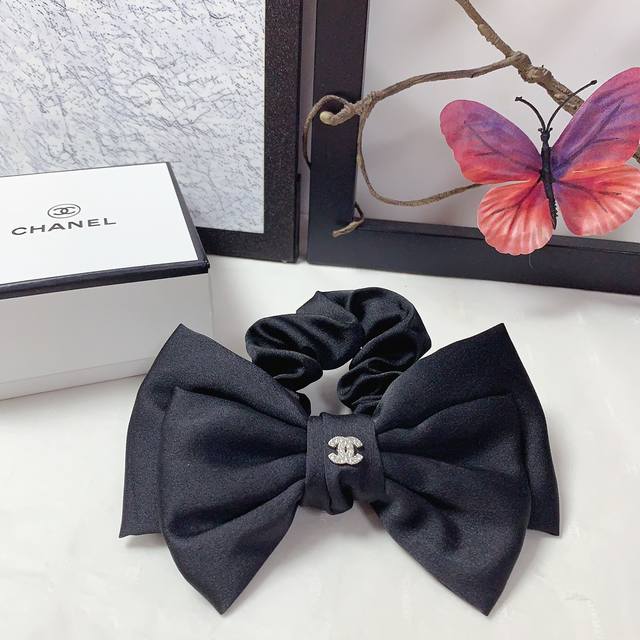 p50 Chanel小香 chanel皮筋 蝴蝶结Logo皮筋发圈大肠圈气质百搭小仙女必入单品 宝藏款 闭眼入推荐款（单个）