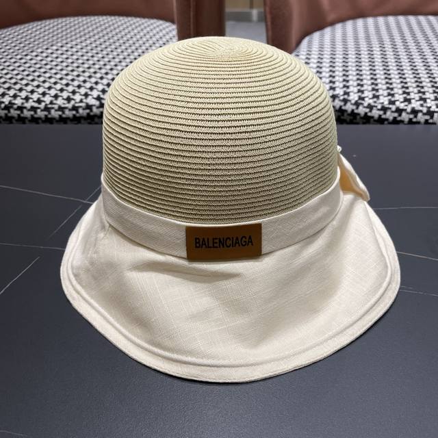p70 Pbalenciaga巴黎世家2025春夏季新款遮阳渔夫帽，简约休闲百搭款，