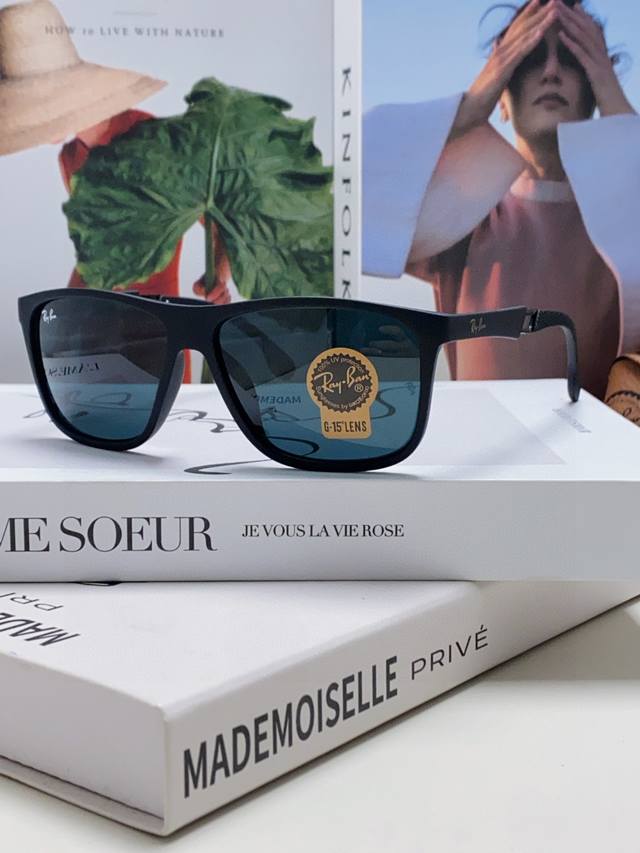 p100 Rayban 雷朋 2025新款运动墨镜男女跑步骑行防风眼镜开车钓鱼太阳镜 高品质玻璃镜片 Rb8356