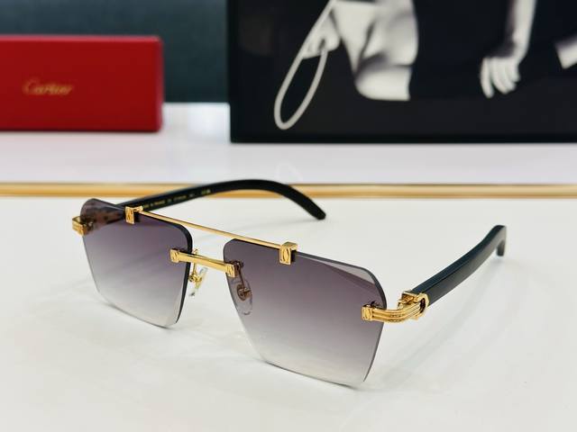 p180 新款 Cartier 卡家 Model: Ct0622S Size：59口18-143 高品质 品牌标志性极强 D开车墨镜