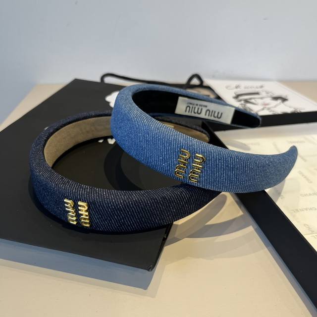 60￥ miumiu缪缪牛仔发箍，高端定制名媛必备哦