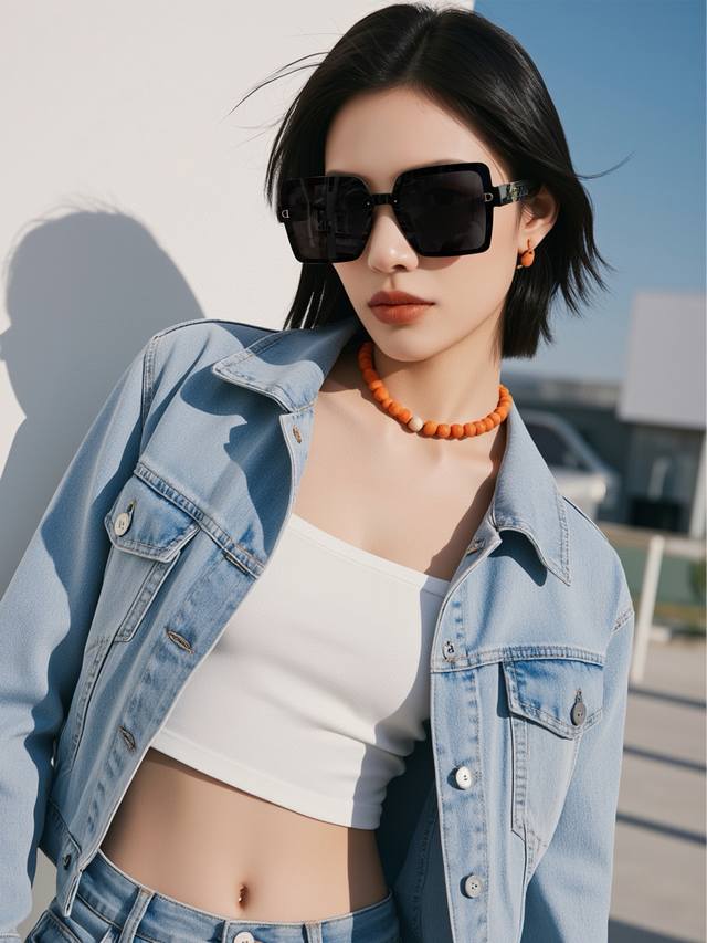 80Cd女士墨镜 高清偏光镜片 修颜显瘦时尚风 网红直播爆款（2516）