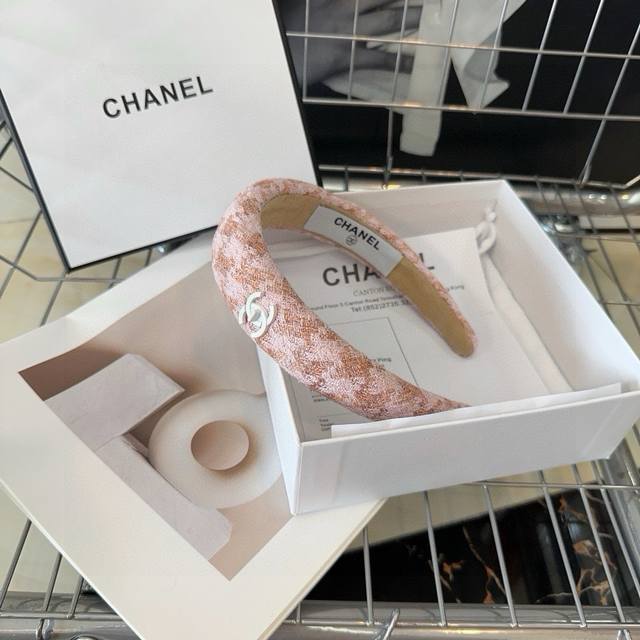 p 60配包装盒 chanel（香奈儿）新款发箍，夏日小清新，时尚潮品 小仙女闭眼入