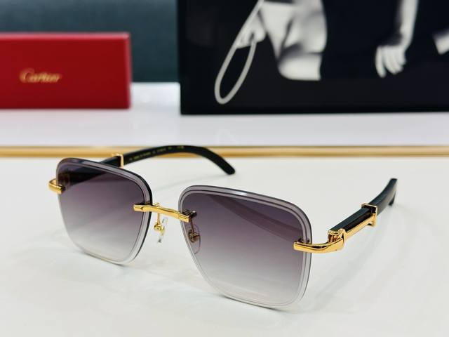 p180 新款 Cartier 卡家 Model: Ct0607S Size：56口17-142 高品质 品牌标志性极强 G开车墨镜