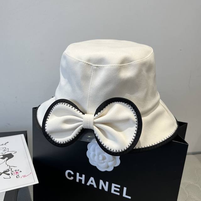 80￥ chanel香奈儿蝴蝶结渔夫帽，名媛气质款，头围57Cm