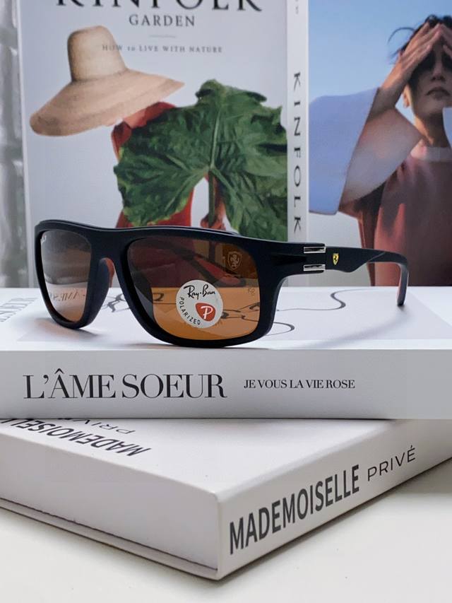 p100 Rayban雷朋法拉利联名 2025新款太阳镜墨镜 树脂偏光级感防紫外线眼镜开车护目 Rb4364
