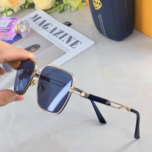 p120Maybac*时尚双梁太阳眼镜男士方框墨镜Sunglasses欧美潮流眼镜