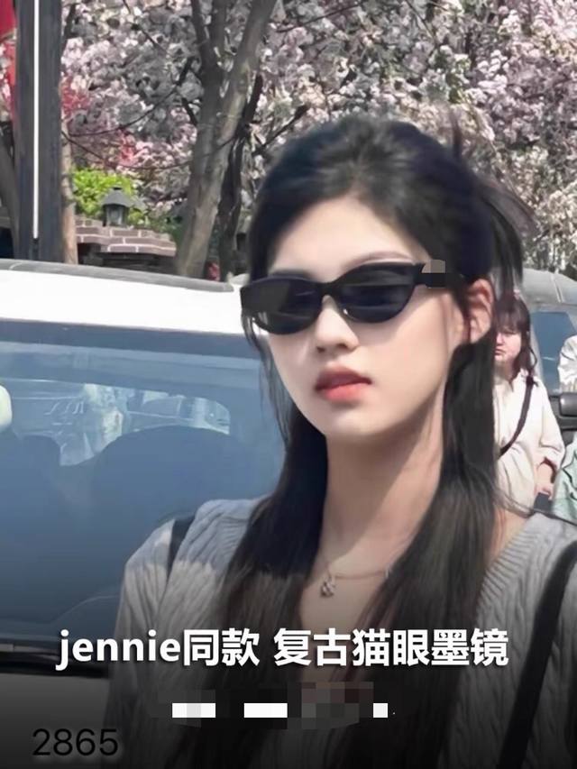 p100Louis Vuitto*Jennie同款墨镜女复古辣妹猫眼小框眼镜防紫外线太阳镜小脸