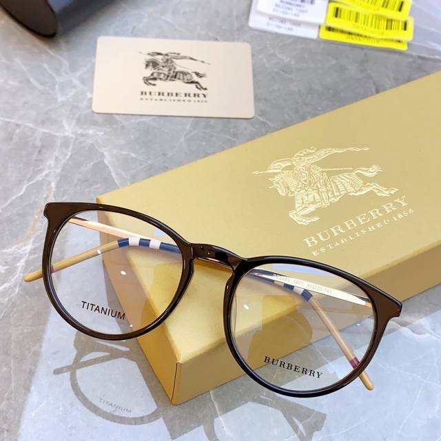 p140，【Burberr*】巴宝*莉新款光学钛架，Model：Be2285，Size：51口20-145