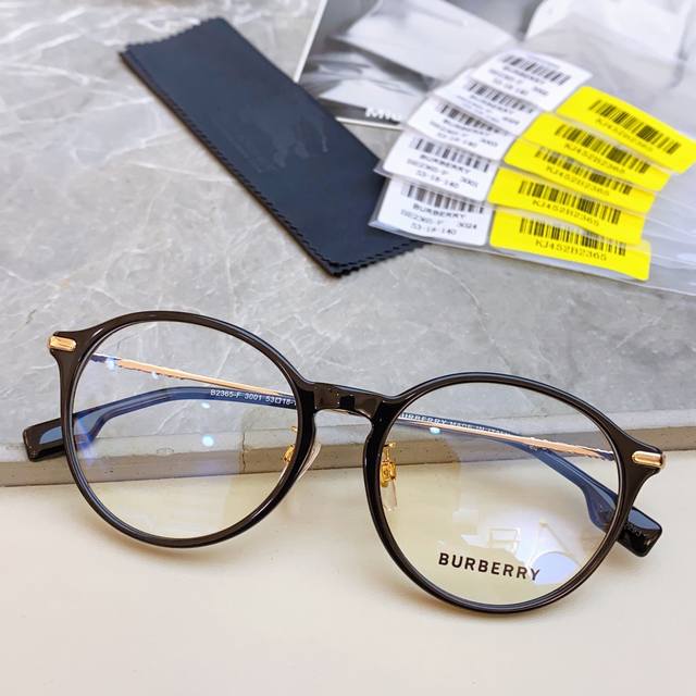 p160，【Burberr*】巴宝*莉新款光学架。Model：B2365-F，Size：53口18-140