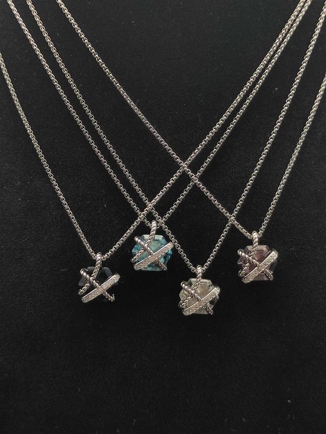 David Yurman11Mm六角钻项链。 链条粗1.5Mm，长度45+5Cm延迟链 编号Dyxl-145-148