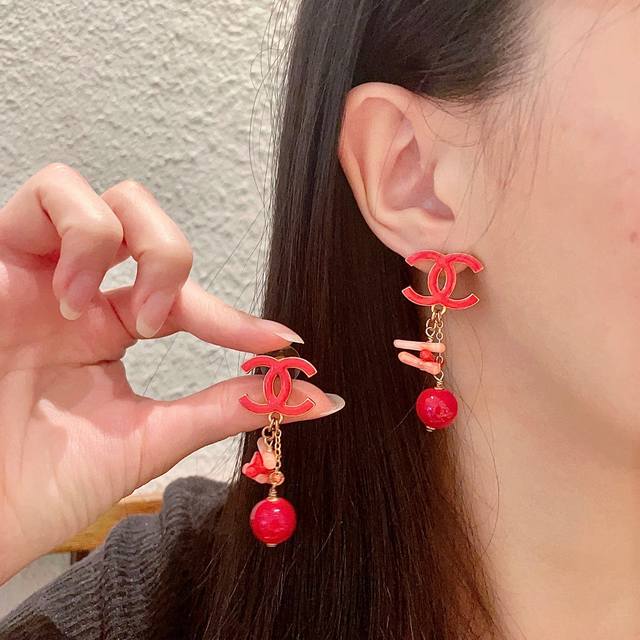 香奈儿双C耳环