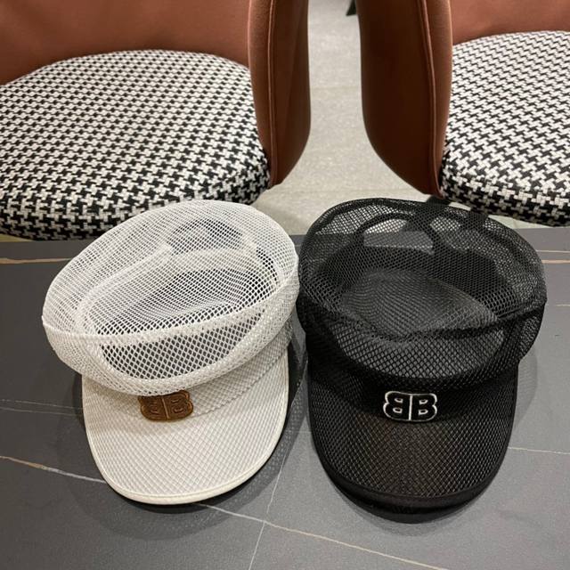 Balenciaga 巴黎世家春夏新款防晒透气鸭舌帽简约时尚超级无敌好看的帽子！