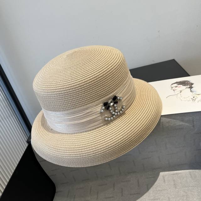 P Chanel香奈儿新款灯笼帽，台湾P P草面料，高端定制，头围57Cm