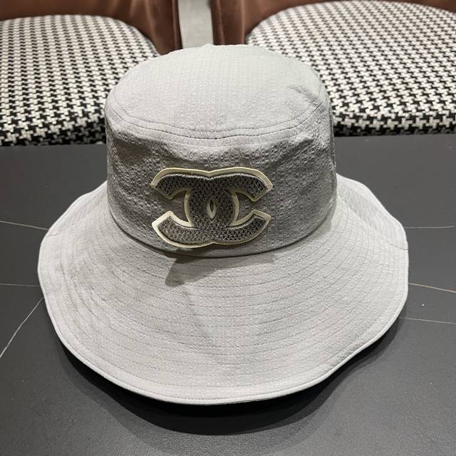 Chanel香奈儿韩版大帽檐防晒遮阳帽女夏户外出游渔夫 帽复古显脸小可折叠太阳帽