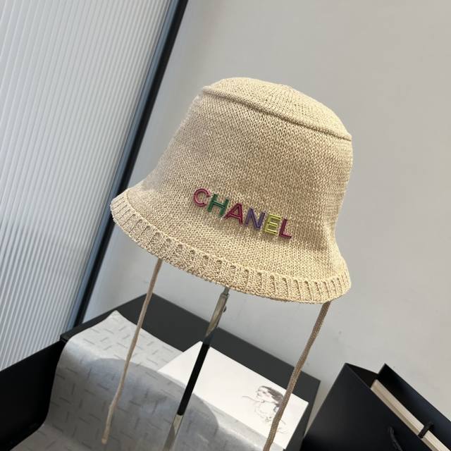 P Chanel香奈儿针织渔夫帽，小礼帽，头围57Cm
