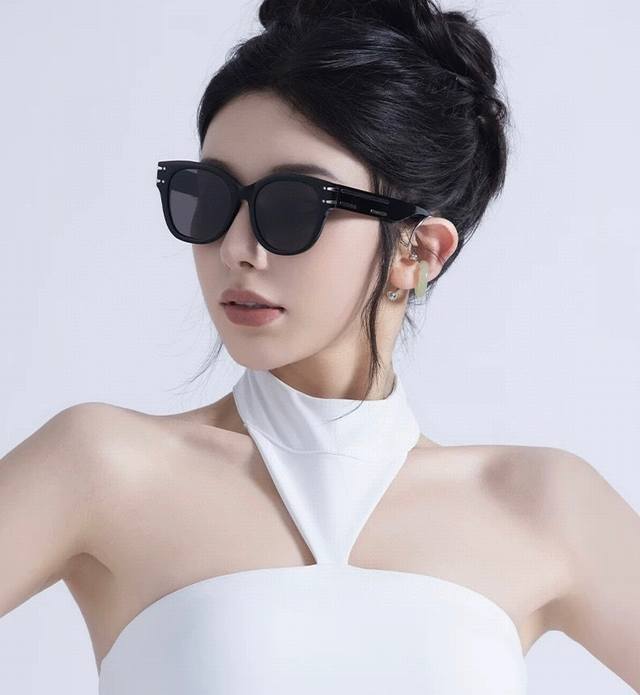 Gucci-偏光太阳镜 2025开春新款 潮流爆款 时尚圆框偏光太阳镜 高品质 佩戴舒适 网红潮款墨镜 女士高清偏光太阳镜 高品质Tr镜框 型号：G6752