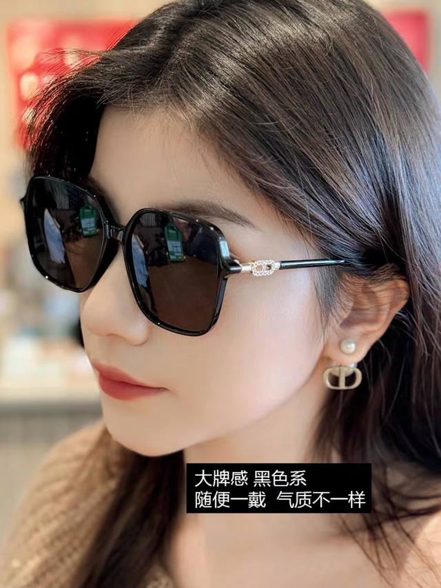 Dio*女士墨镜2025新款时尚百搭太阳眼镜大脸显瘦偏光防紫外线开车专用