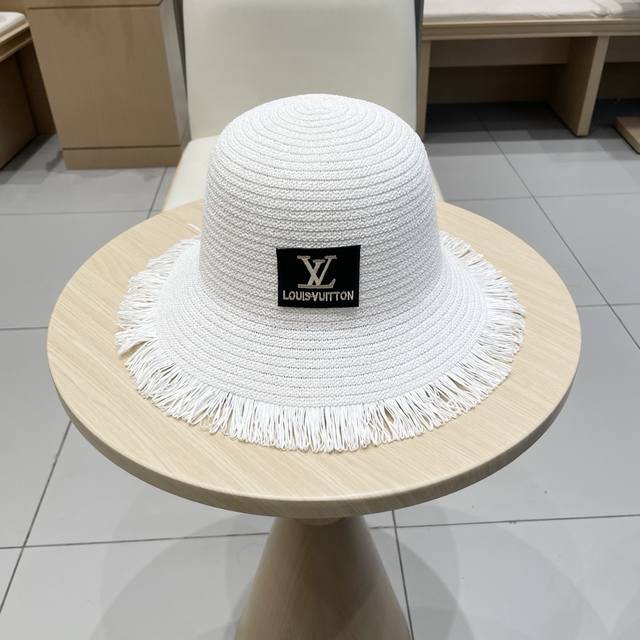 路易威登棒球帽 Louisvuitton新款草帽女I帽子你女毛边春夏季出游户外遮阳帽时