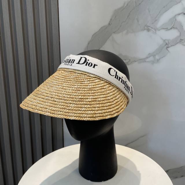 迪奥 Dior 空顶帽 高级定制，名媛风，细节待上，夏季防晒防紫外线，出行必备，百搭好看