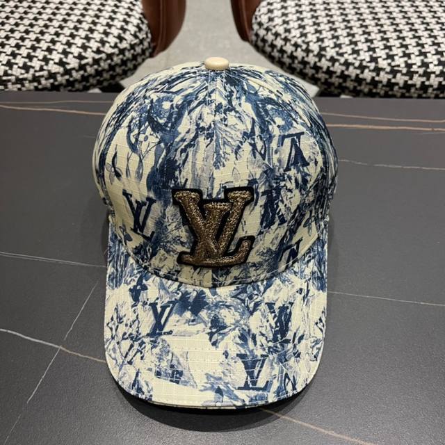 Lv 路易威登 新款老花原单棒球帽，1:1开模订制，做工细致完美，质量超赞，基础头围56，贴片可调节。