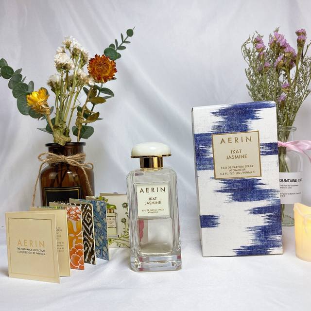 专柜品质 美国 Aerin 雅诗兰黛雅芮 Ikat Jasmine茉莉圣托里尼茉莉 香氛香水 100Ml 前调:栀子花、香柠檬、晚香玉 中调:茉莉、水蔓 后调: