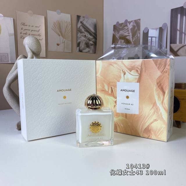 高端品质 爱慕10413#化蝶女士43 100Ml Amouage Honour 43 Woman, 品牌：Amouage 属性：女香 香调：花香调 前调：大黄