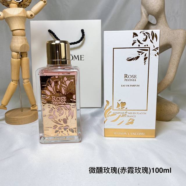 专柜品质 兰蔻殿堂限量版香水 微醺玫瑰 赤霞玫瑰 Rose peonia 100Ml 殿堂香水 85周年限量香水100Ml 香调:花香调 前调:粉红胡椒 中调: