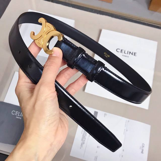 赛琳 CéLine 经典凯旋门腰带 2.5Mm精品 进口牛皮腰带.顶级
