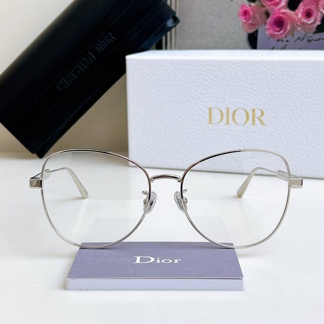 高品质原版鼻托 媲美Zp Dior迪奥眼镜金属藤格纹蝶形 Diorcannageo B1F Size：54口18-145