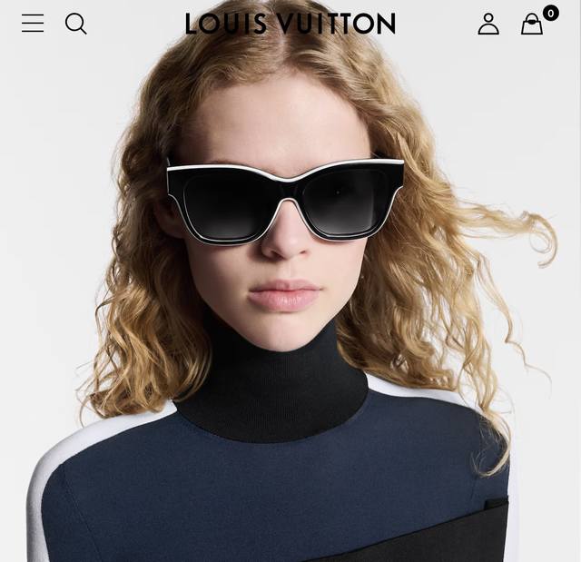 全网都在找的墨镜 Louis Vuitton 也出了熊猫眼镜 黑白拼色非常百搭 辣妹绝美墨镜不容错过 Mod：Z2645 Size：56-18-145