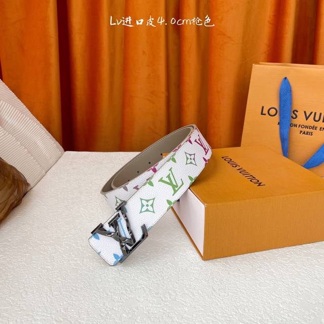 驴牌～顶级品质，新款印花面平纹皮底，搭配精品钢扣，精工制作 高端奢华，宽度4.0Cm