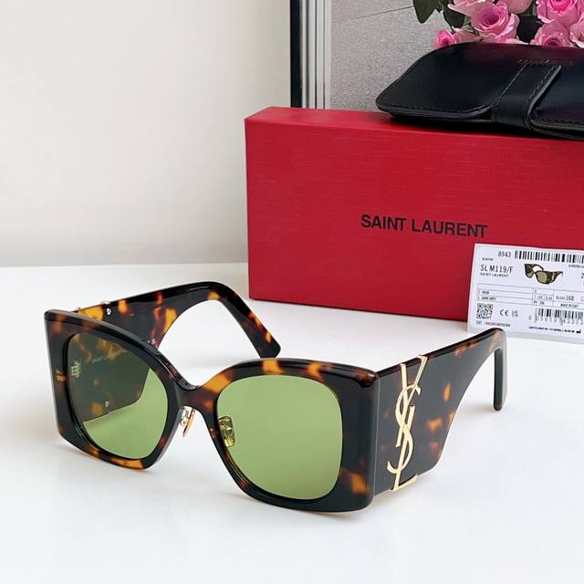高版本 Saint Lauren* Mod：Sl M119 F Size：53口19-145 亚版带金属鼻托 欧版板材鼻托大镜腿平行