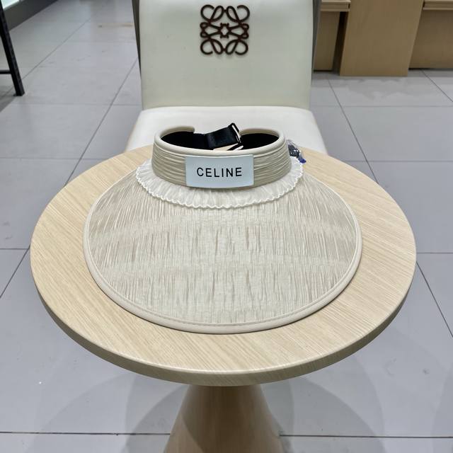 celine塞琳新款空顶发箍遮阳帽，可调节，头围57Cm