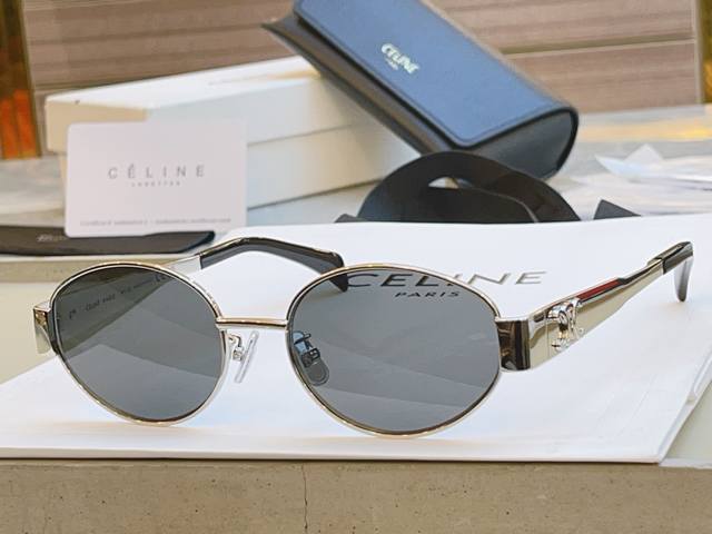 celin* 赛琳高版本太阳镜到货，市面最高版本，玻璃镜片，Model:Cl40235U，Size:54口18-135
