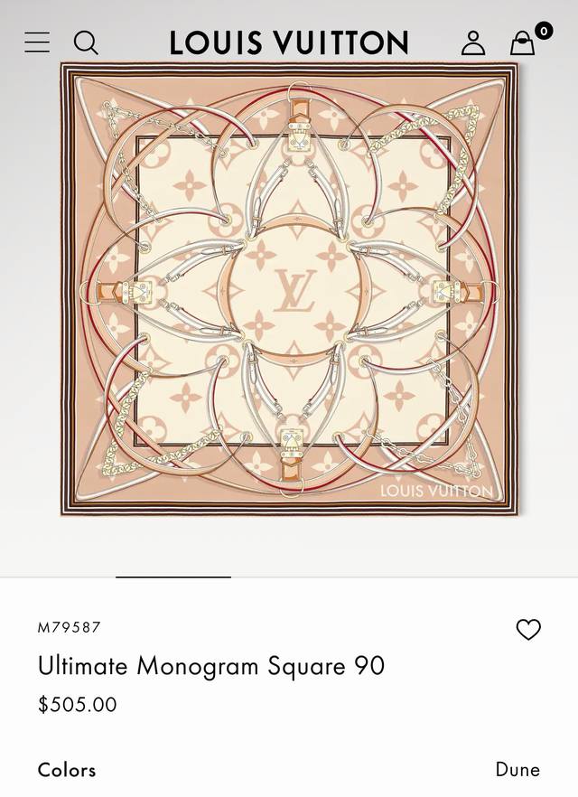 slv2510 18姆米双面 90X90Cm斜纹真丝 Lv Ultimate Monogram