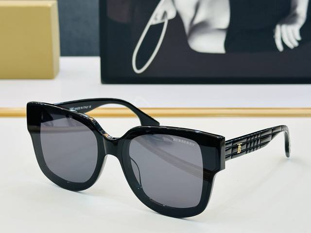 高品质Burberr* 巴家 Bb4818 Size：63口17-145 女款太阳眼镜[得意 C意大利进口材料制造特色镜腿